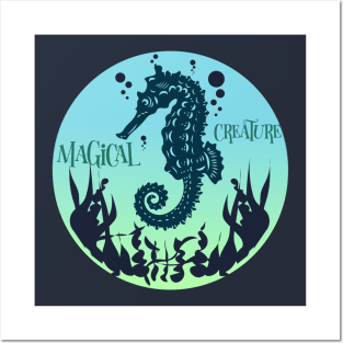 The sea once it casts its spell,  holds one in its net of wonder. Seahorse magic. Posters and Art